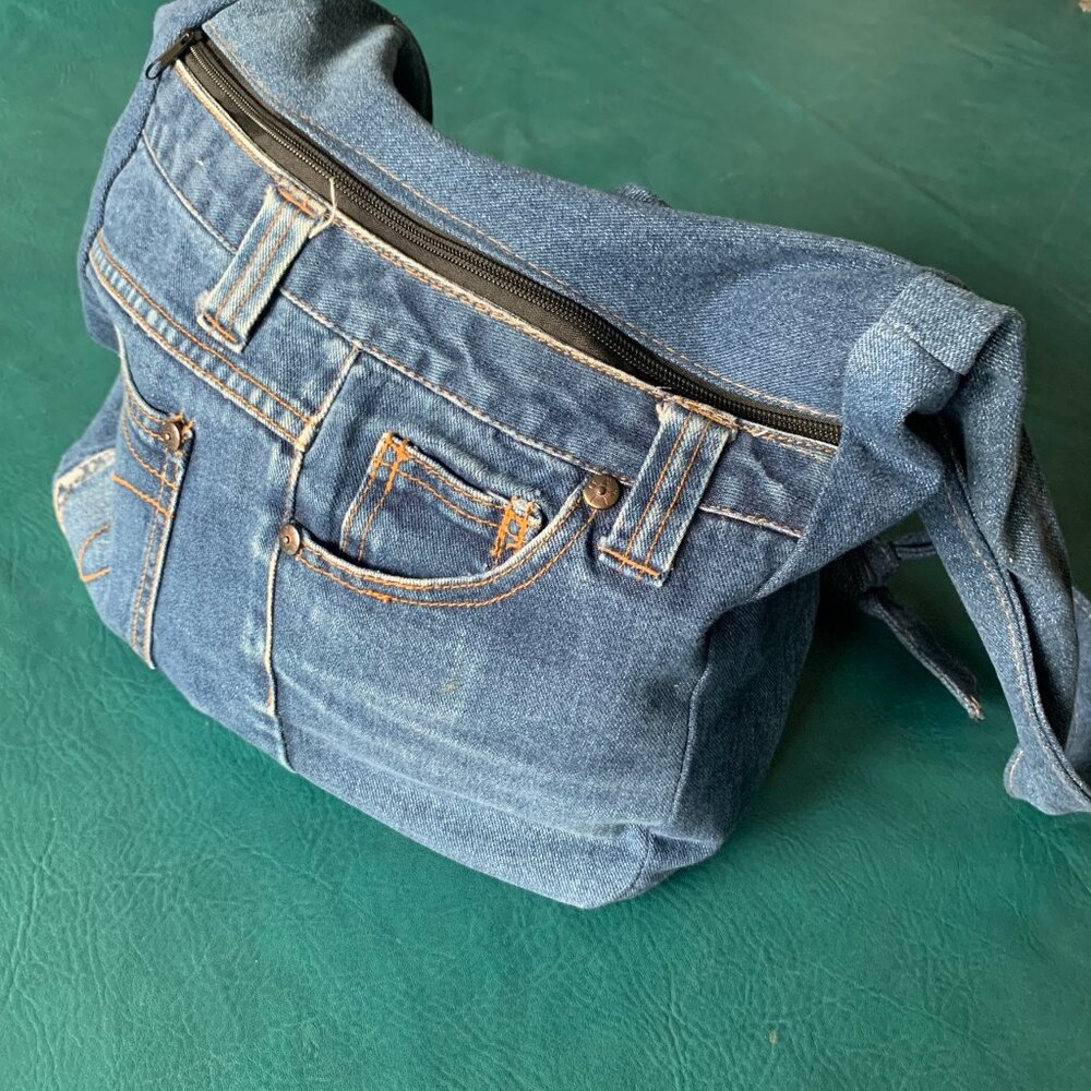 Boho Denim purse jean original handmade Handbag Women's upcycled bag NEW